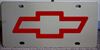 Chevrolet Bowtie red vanity license plate car tag